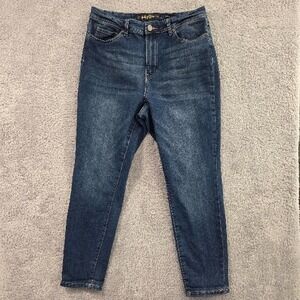 INDIGO REIN Curvy Junior Jeans Size 13 Blue Denim High Rise Skinny Ankle Stretch
